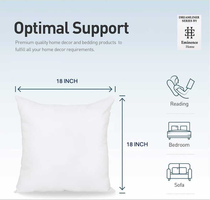 Eminence Home Dreamliner Sirri 45x45cm Cushion Filler/Pillow Insert - Hypoallergenic Down Alternative - Image 3